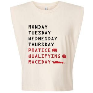 Monday Tuesday Thursday Practice Qualifying Race Day Garment-Dyed Women's Muscle Tee