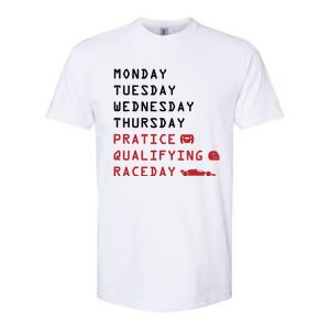 Monday Tuesday Thursday Practice Qualifying Race Day Softstyle CVC T-Shirt