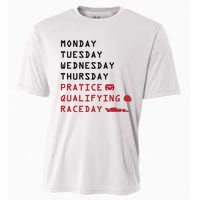 Monday Tuesday Thursday Practice Qualifying Race Day Cooling Performance Crew T-Shirt