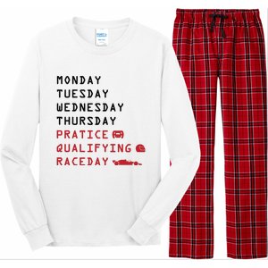 Monday Tuesday Thursday Practice Qualifying Race Day Long Sleeve Pajama Set