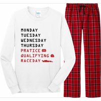 Monday Tuesday Thursday Practice Qualifying Race Day Long Sleeve Pajama Set