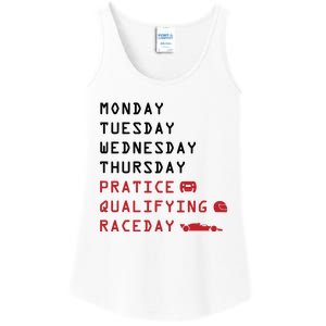 Monday Tuesday Thursday Practice Qualifying Race Day Ladies Essential Tank