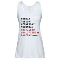 Monday Tuesday Thursday Practice Qualifying Race Day Ladies Essential Flowy Tank