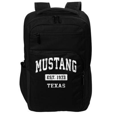 Mustang Texas Tx Vintage Sports Established Impact Tech Backpack