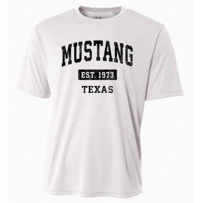 Mustang Texas Tx Vintage Sports Established Cooling Performance Crew T-Shirt