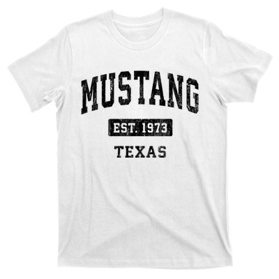 Mustang Texas Tx Vintage Sports Established T-Shirt