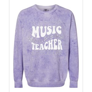 Music Teacher Teacher Life Love Music with Teacher Gifts Colorblast Crewneck Sweatshirt