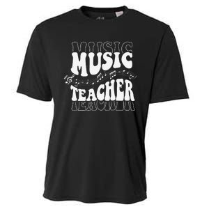 Music Teacher Teacher Life Love Music with Teacher Gifts Cooling Performance Crew T-Shirt