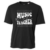 Music Teacher Teacher Life Love Music with Teacher Gifts Cooling Performance Crew T-Shirt