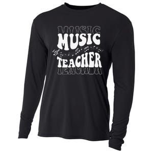 Music Teacher Teacher Life Love Music with Teacher Gifts Cooling Performance Long Sleeve Crew