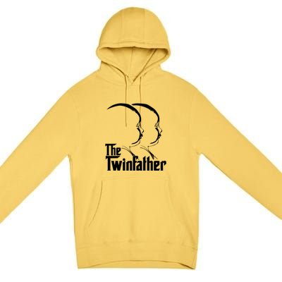 Mens The Twinfather Funny Father Of Twin Dad Gift Premium Pullover Hoodie