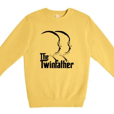 Mens The Twinfather Funny Father Of Twin Dad Gift Premium Crewneck Sweatshirt