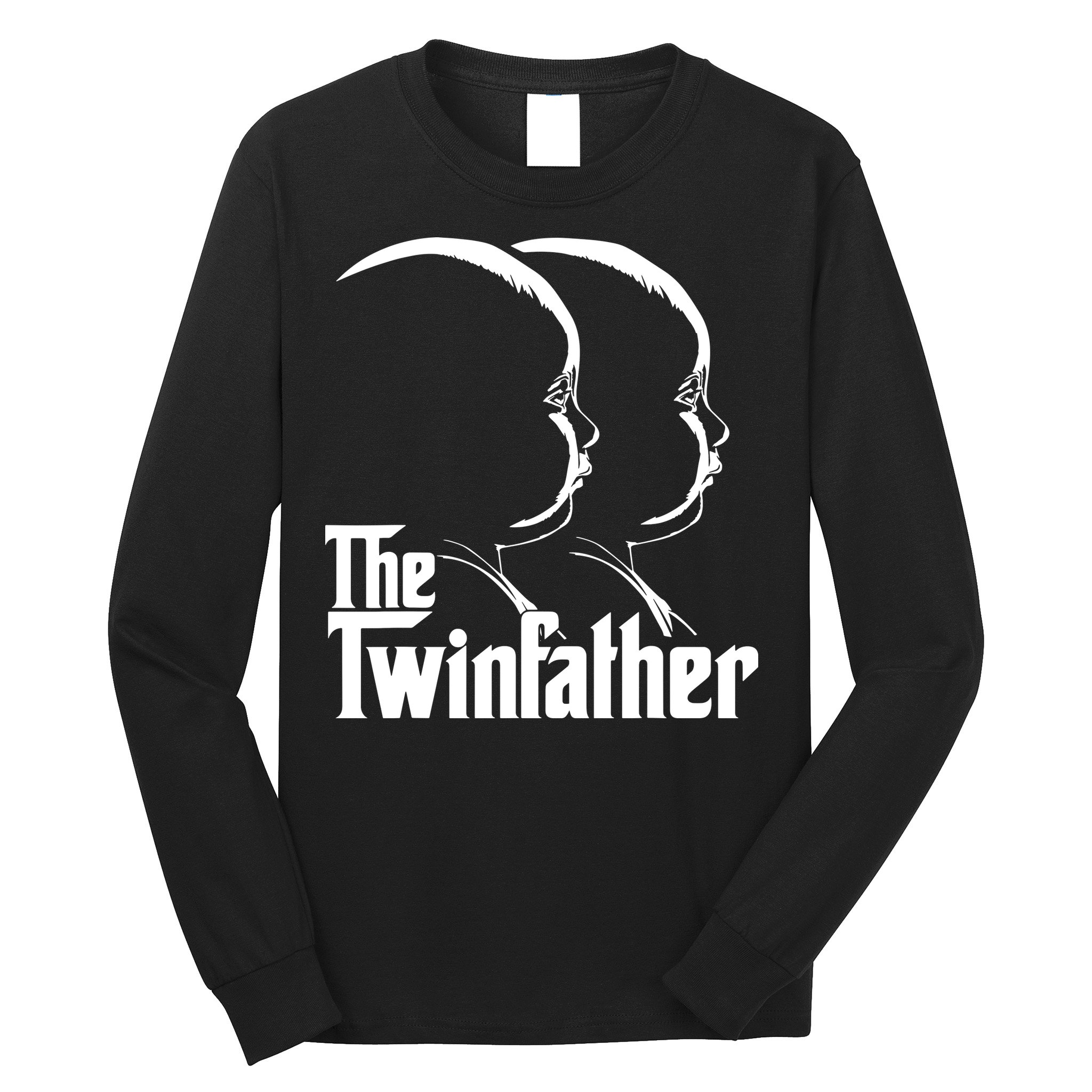Mens The Twinfather Funny Father Of Twin Dad Gift Long Sleeve Shirt