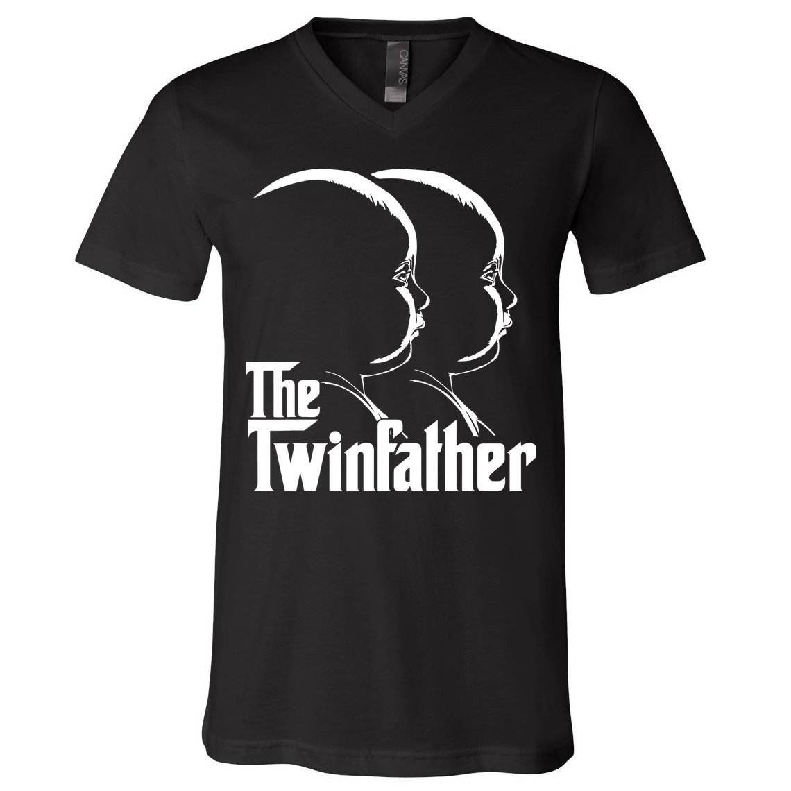 Mens The Twinfather Funny Father Of Twin Dad Gift V-Neck T-Shirt