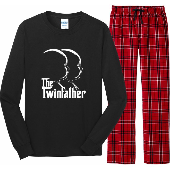 Mens The Twinfather Funny Father Of Twin Dad Gift Long Sleeve Pajama Set