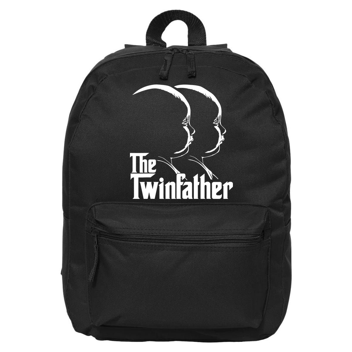 Mens The Twinfather Funny Father Of Twin Dad Gift 16 in Basic Backpack
