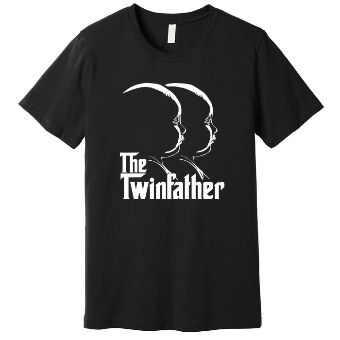 Mens The Twinfather Funny Father Of Twin Dad Gift Premium T-Shirt