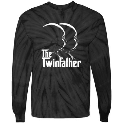 Mens The Twinfather Funny Father Of Twin Dad Gift Tie-Dye Long Sleeve Shirt