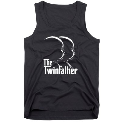 Mens The Twinfather Funny Father Of Twin Dad Gift Tank Top