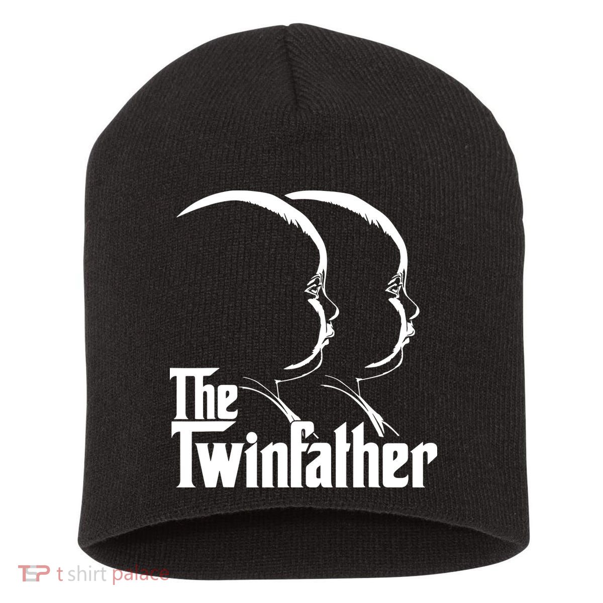 Mens The Twinfather Funny Father Of Twin Dad Gift Short Acrylic Beanie