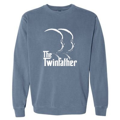 Mens The Twinfather Funny Father Of Twin Dad Gift Garment-Dyed Sweatshirt