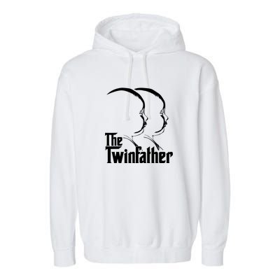 Mens The Twinfather Funny Father Of Twin Dad Gift Garment-Dyed Fleece Hoodie