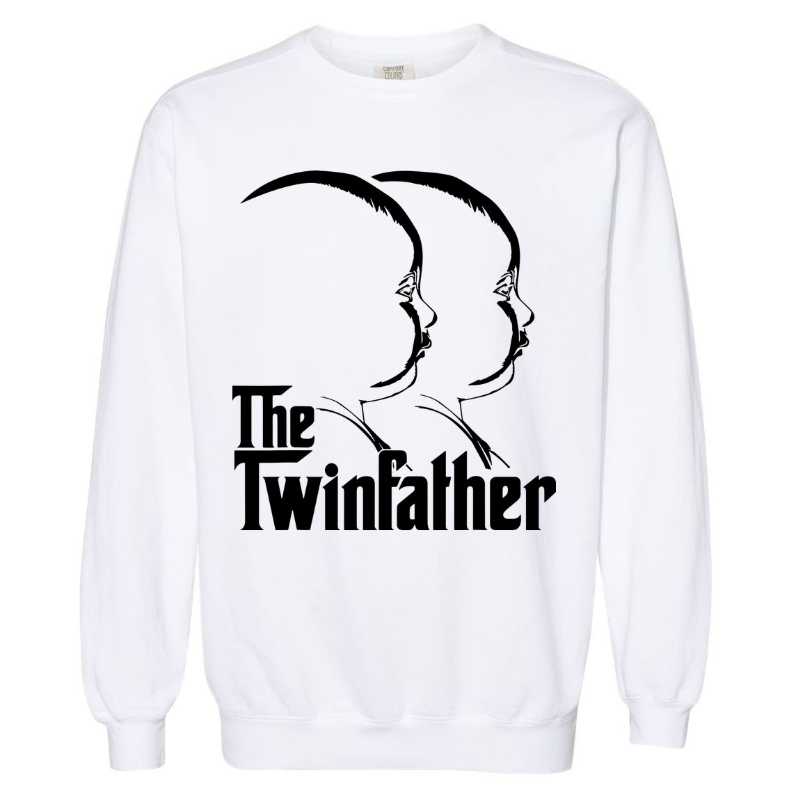 Mens The Twinfather Funny Father Of Twin Dad Gift Garment-Dyed Sweatshirt