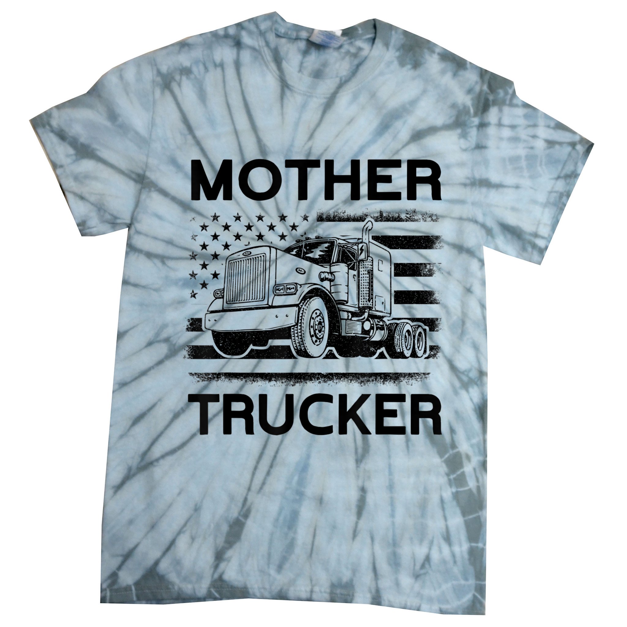 Mother Trucker Truck Driver Tie-Dye T-Shirt