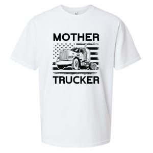 Mother Trucker Truck Driver Sueded Cloud Jersey T-Shirt