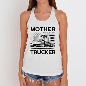 Mother Trucker Truck Driver Women's Knotted Racerback Tank