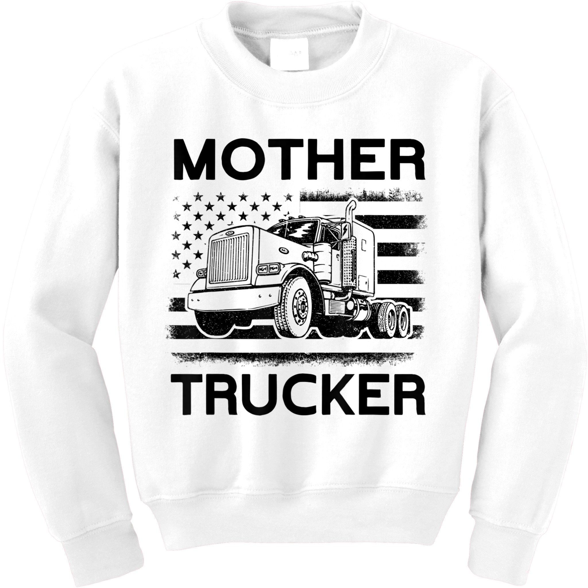 Mother Trucker Truck Driver Kids Sweatshirt