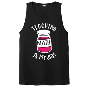 Math Teacher Teaching Math Is My Jam Cute Mathematics Cute Gift PosiCharge Competitor Tank