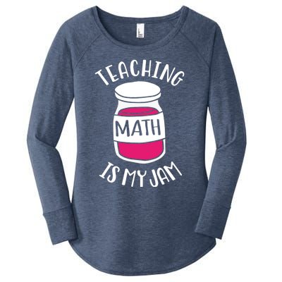 Math Teacher Teaching Math Is My Jam Cute Mathematics Cute Gift Women's Perfect Tri Tunic Long Sleeve Shirt