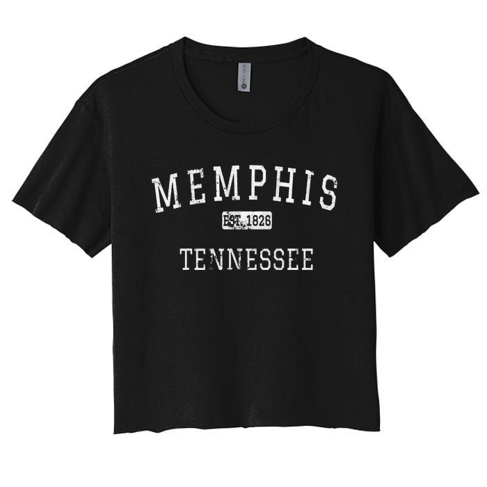 Memphis Tennessee TN Vintage Women's Crop Top Tee