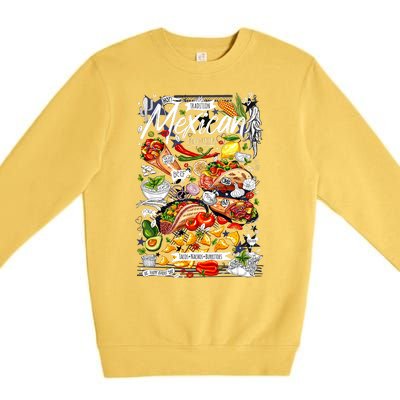 Mexican Tacos Taco Tradition Foodie Food Lover Premium Crewneck Sweatshirt