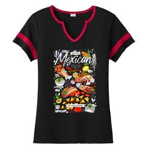 Mexican Tacos Taco Tradition Foodie Food Lover Ladies Halftime Notch Neck Tee