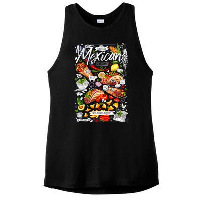 Mexican Tacos Taco Tradition Foodie Food Lover Ladies PosiCharge Tri-Blend Wicking Tank