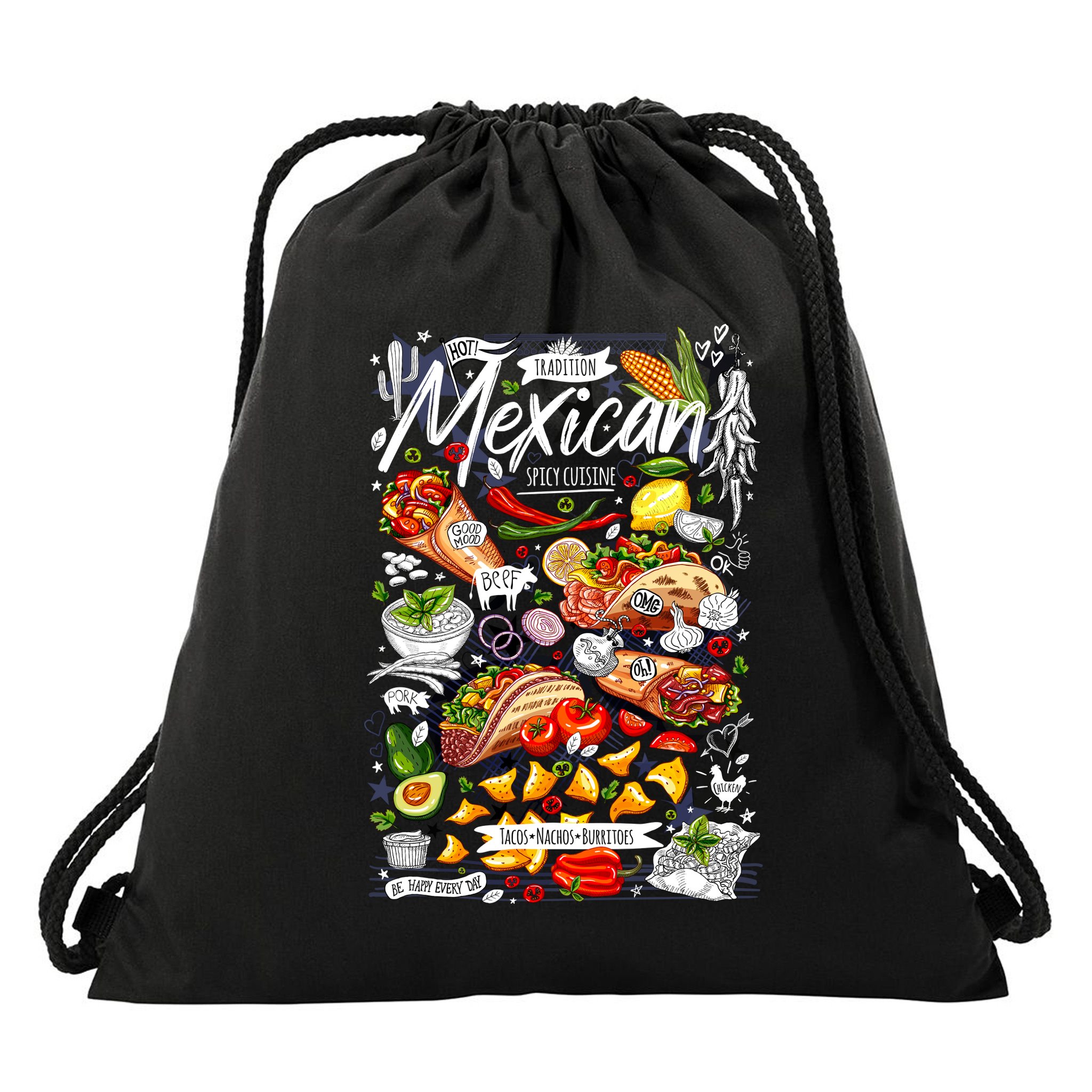 Mexican Tacos Taco Tradition Foodie Food Lover Drawstring Bag