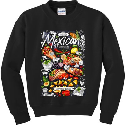 Mexican Tacos Taco Tradition Foodie Food Lover Kids Sweatshirt