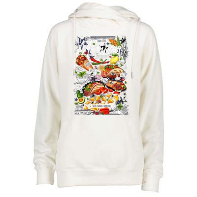 Mexican Tacos Taco Tradition Foodie Food Lover Womens Funnel Neck Pullover Hood