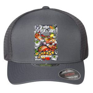 Mexican Tacos Taco Tradition Foodie Food Lover Flexfit Unipanel Trucker Cap