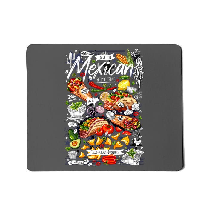 Mexican Tacos Taco Tradition Foodie Food Lover Mousepad