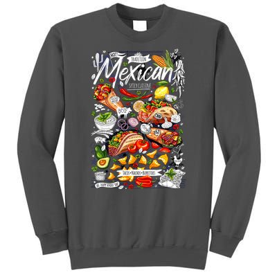 Mexican Tacos Taco Tradition Foodie Food Lover Tall Sweatshirt