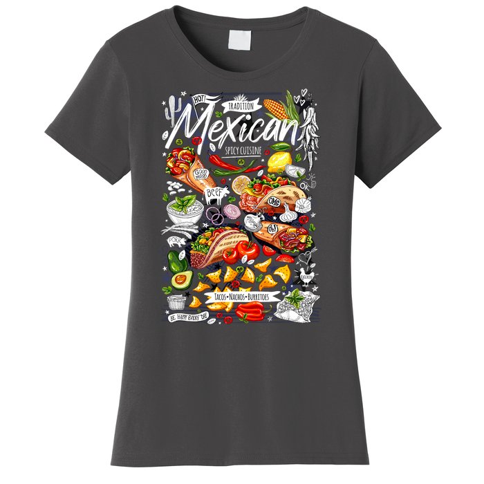 Mexican Tacos Taco Tradition Foodie Food Lover Women's T-Shirt