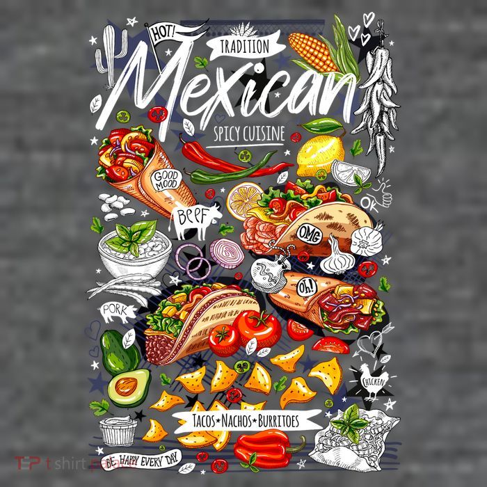 Mexican Tacos Taco Tradition Foodie Food Lover Women's V-Neck T-Shirt
