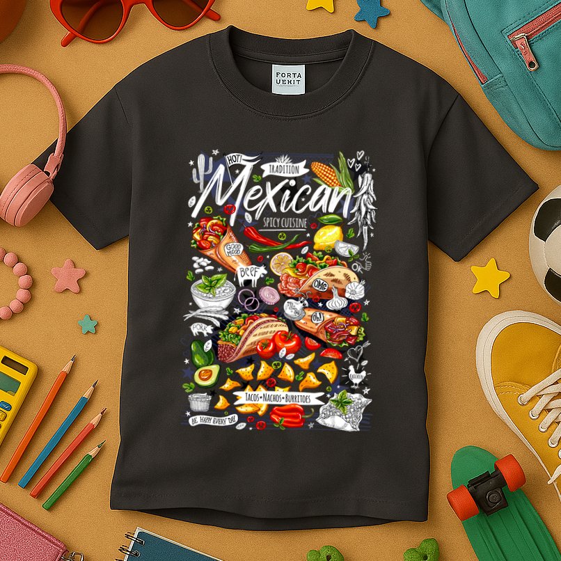 Mexican Tacos Taco Tradition Foodie Food Lover Kids T-Shirt