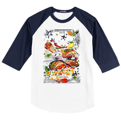 Mexican Tacos Taco Tradition Foodie Food Lover Baseball Sleeve Shirt