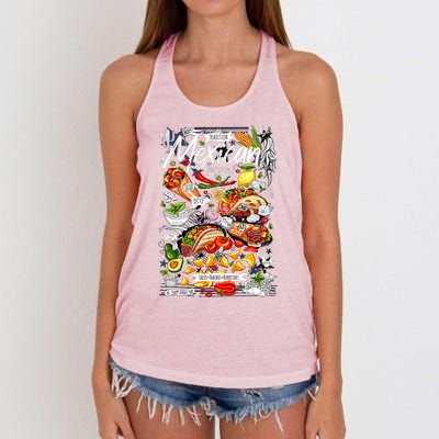 Mexican Tacos Taco Tradition Foodie Food Lover Women's Knotted Racerback Tank