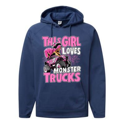 Monster Truck This Girl Loves Monster Trucks Performance Fleece Hoodie