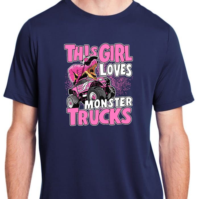 Monster Truck This Girl Loves Monster Trucks Adult ChromaSoft Performance T-Shirt